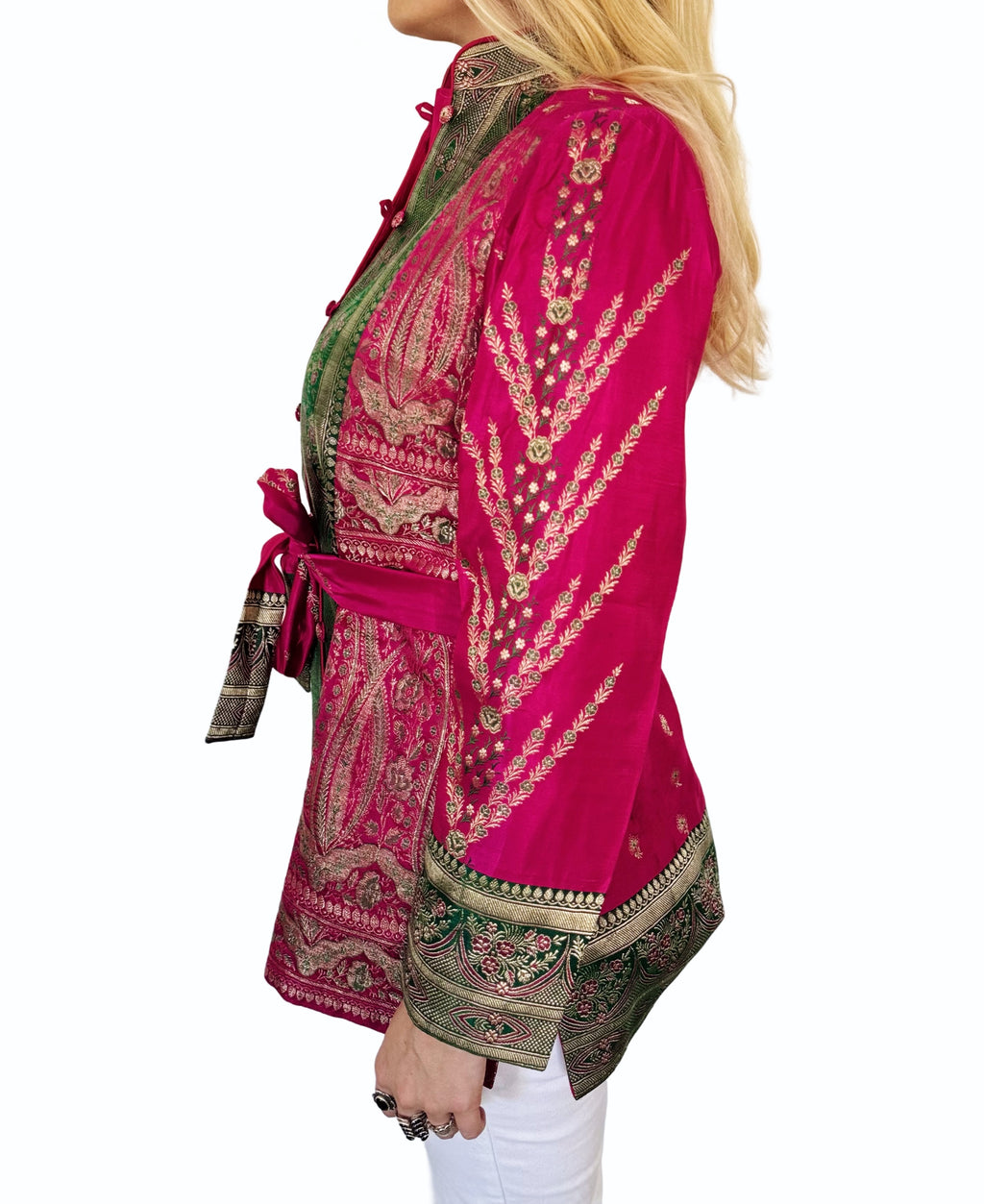 The Maha Jacket — Fuchsia & Jade