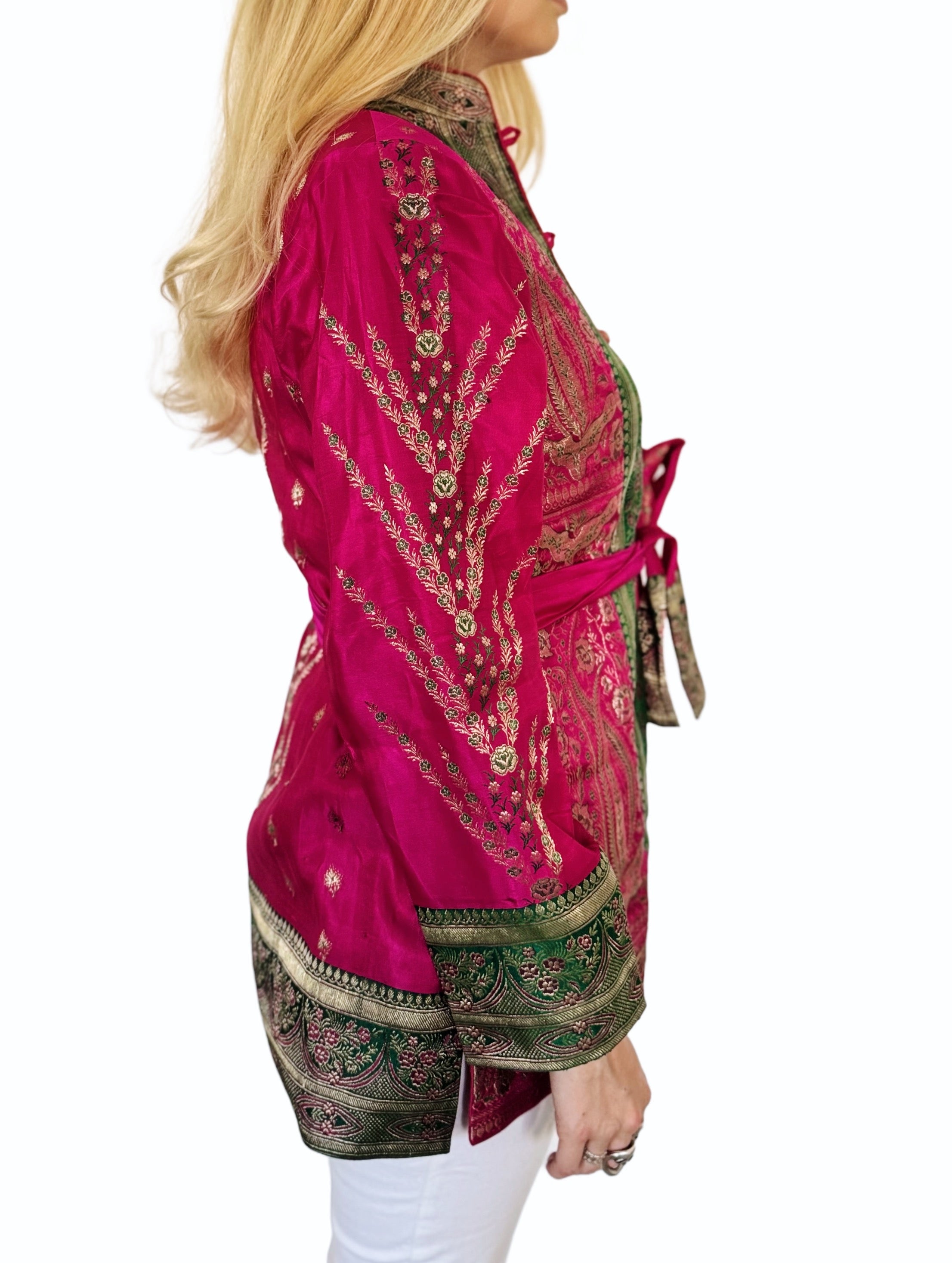 The Maha Jacket — Fuchsia & Jade