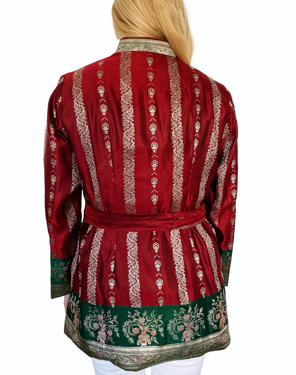 The Maha Jacket — Crimson & Emerald