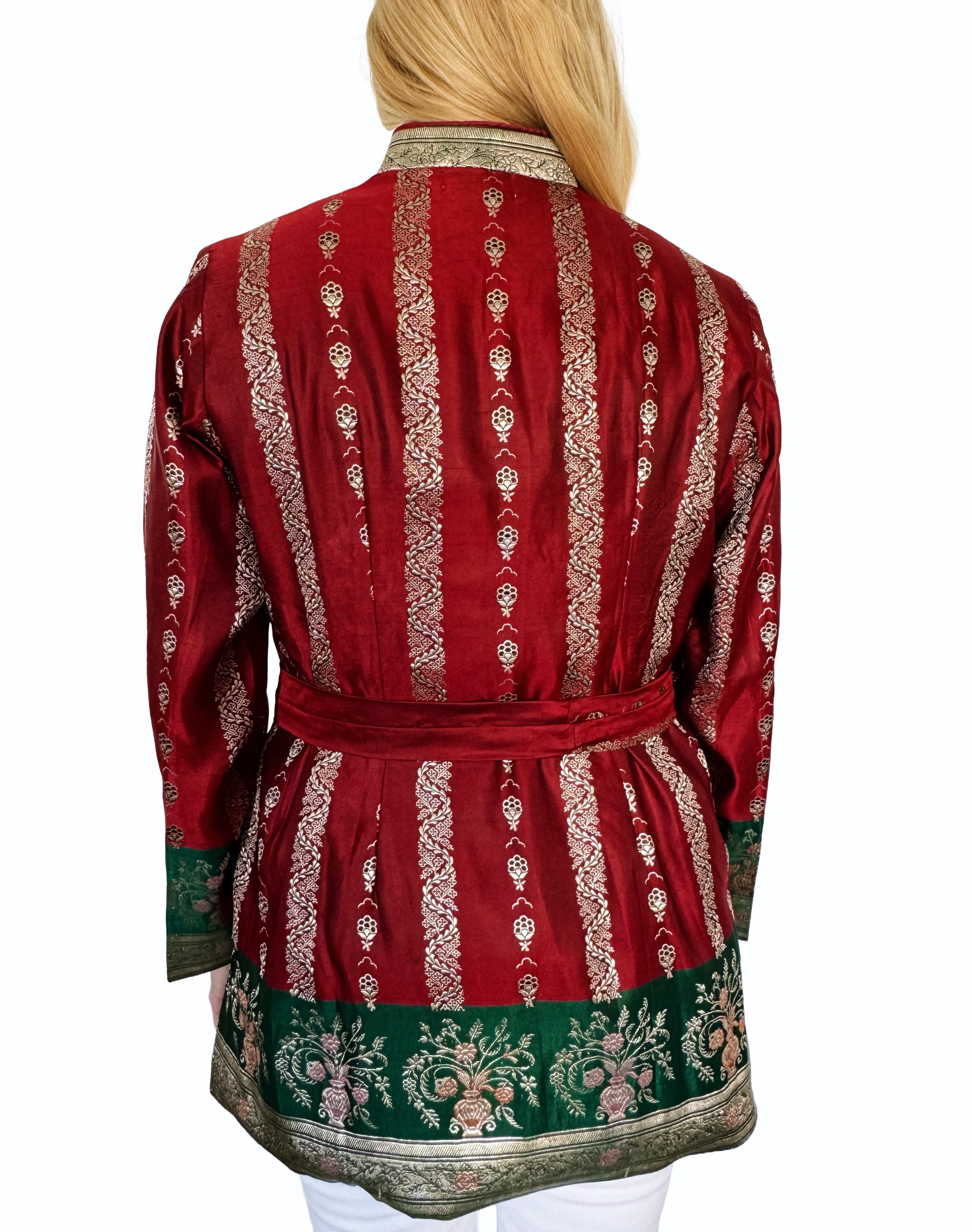 The Maha Jacket — Crimson & Emerald