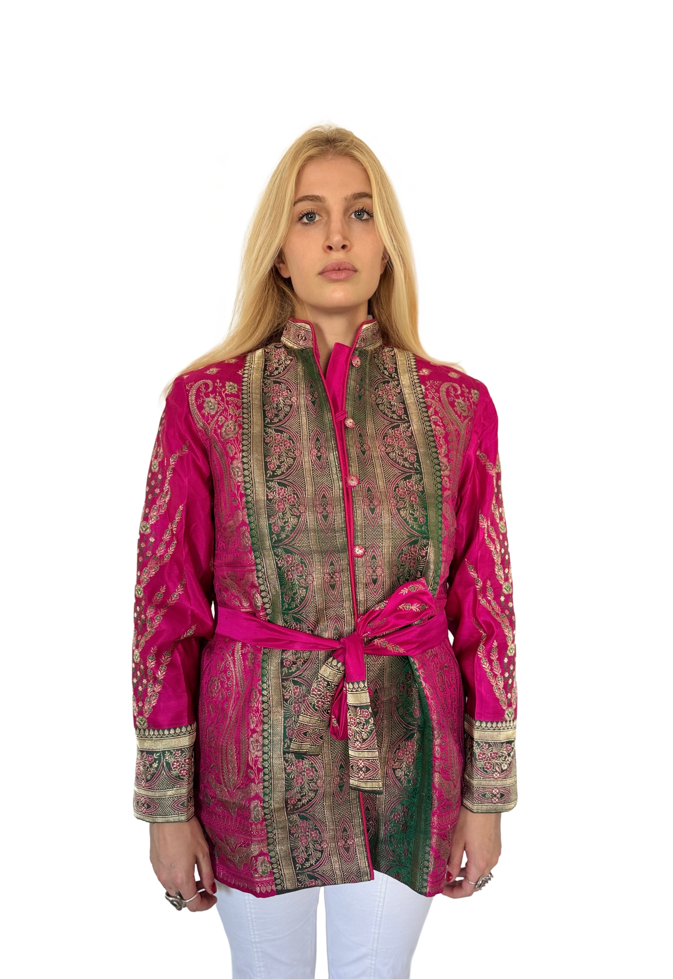 The Maha Jacket — Fuchsia & Jade