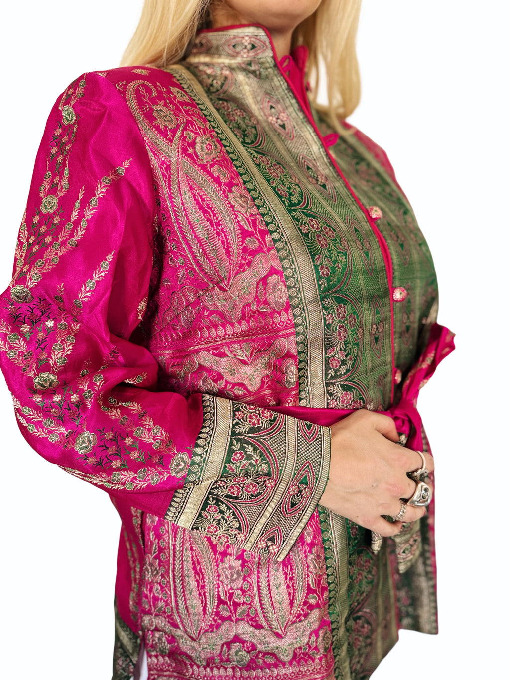 The Maha Jacket — Fuchsia & Jade