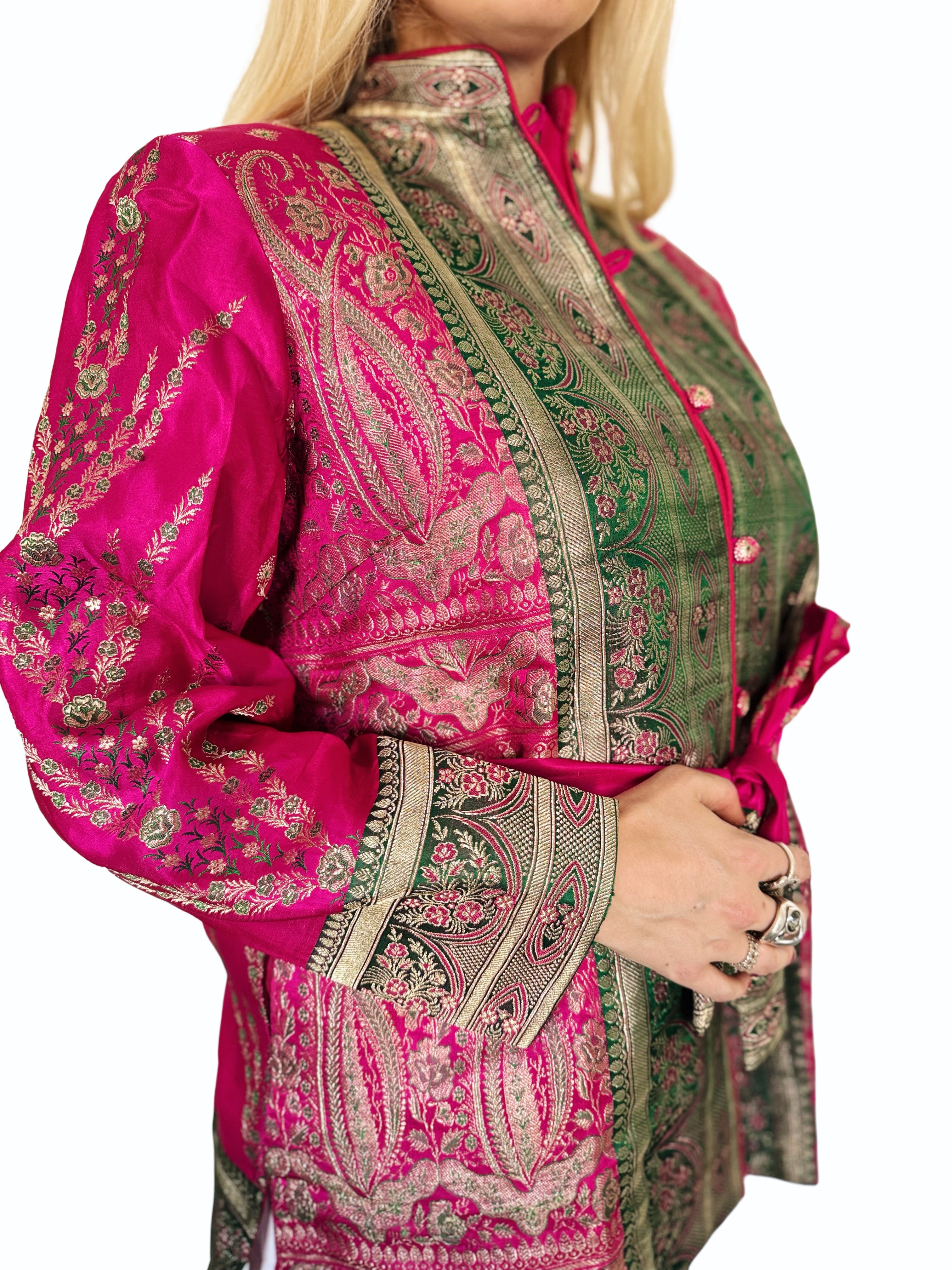 The Maha Jacket — Fuchsia & Jade